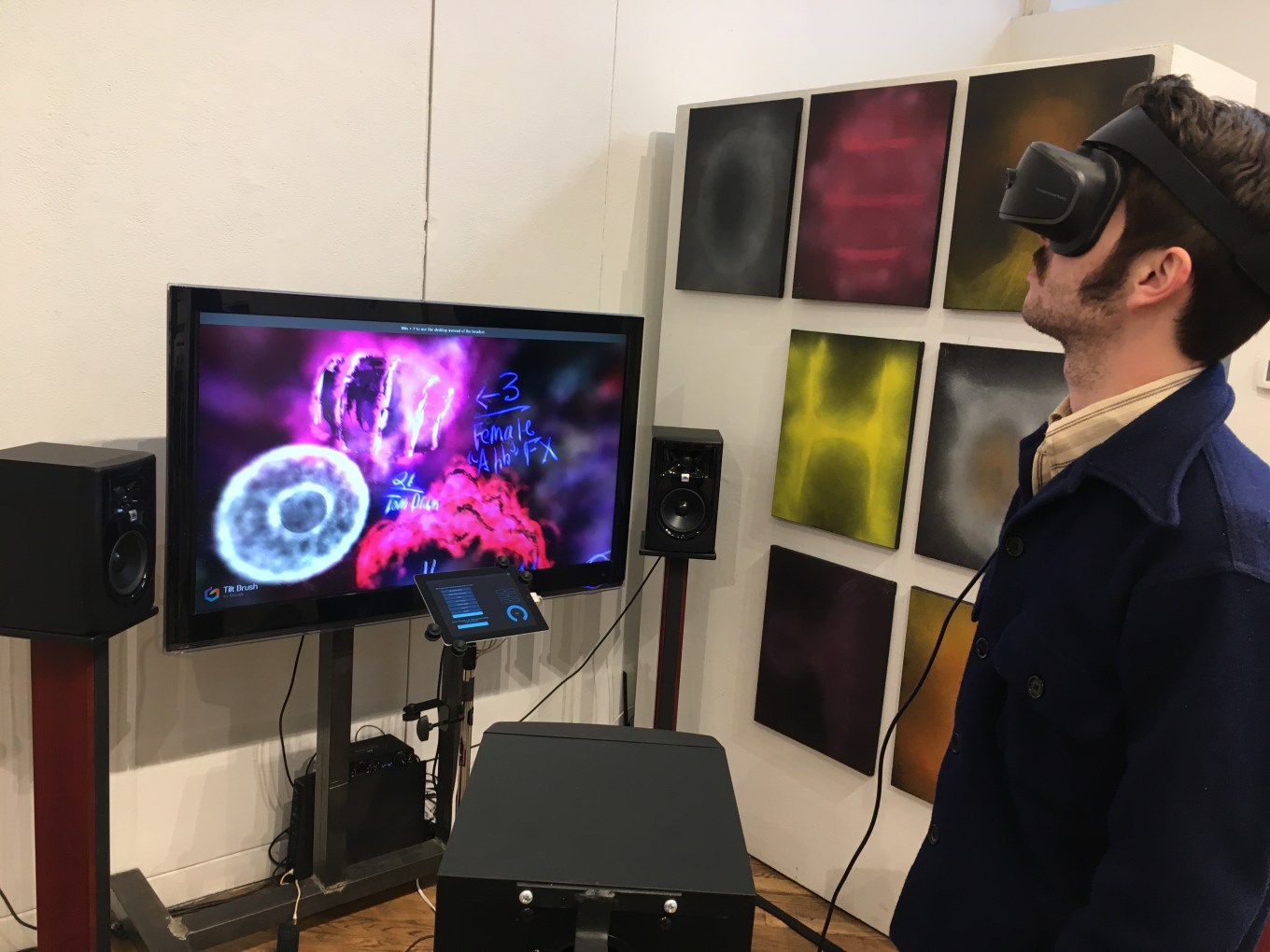 Visitor on VR headset