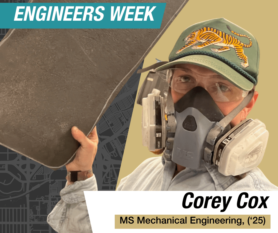 Engineers Week: picture of Corey Cox MS Mechanical Engineering