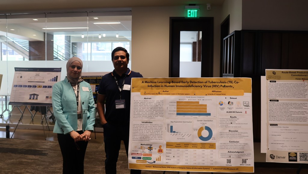 Students at the poster session at The Data Science and Artificial Intelligence symposium 2026