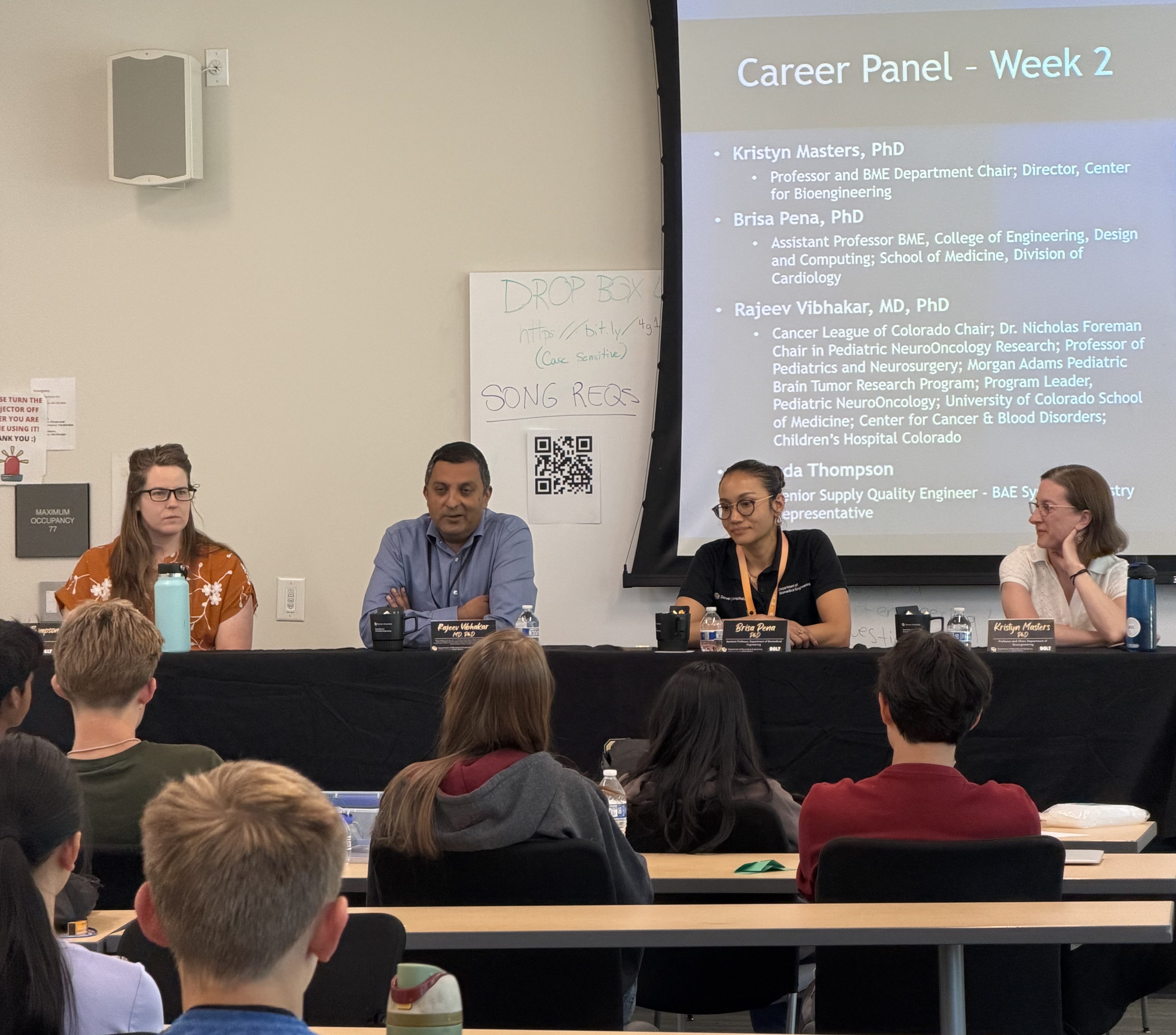 BOLT Career Panels showcase the diversity and multi-disciplinary nature of Biomedical Engineering at CU Denver and beyond.